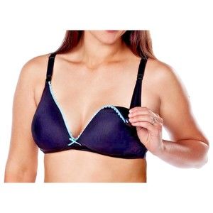 Loving Moments Wirefree T-Shirt Nursing Bra Style L358 - Black - Size 36D